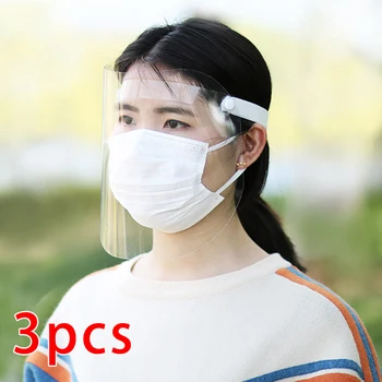

3/5pc Transparent Anti-fog Anti-Oil Splatter Full Face Shield Mask Cooking Protector Kitchen Cooking Work Safety Face Protection