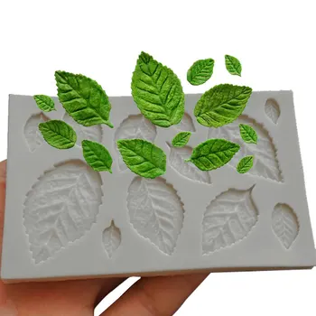 

Chocolate mold baking mold leaf shape machine silicon fudge cake leaf decoration raspberry blueberry party baking mold