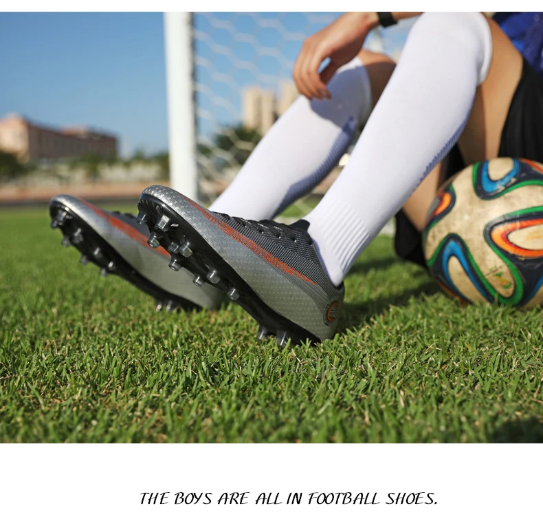 Футбольная обувь; футбольные бутсы; Спортивный для футбола; Новинка; кожаные футбольные бутсы до лодыжки; тренировочные футбольные кроссовки; обувь для футбола