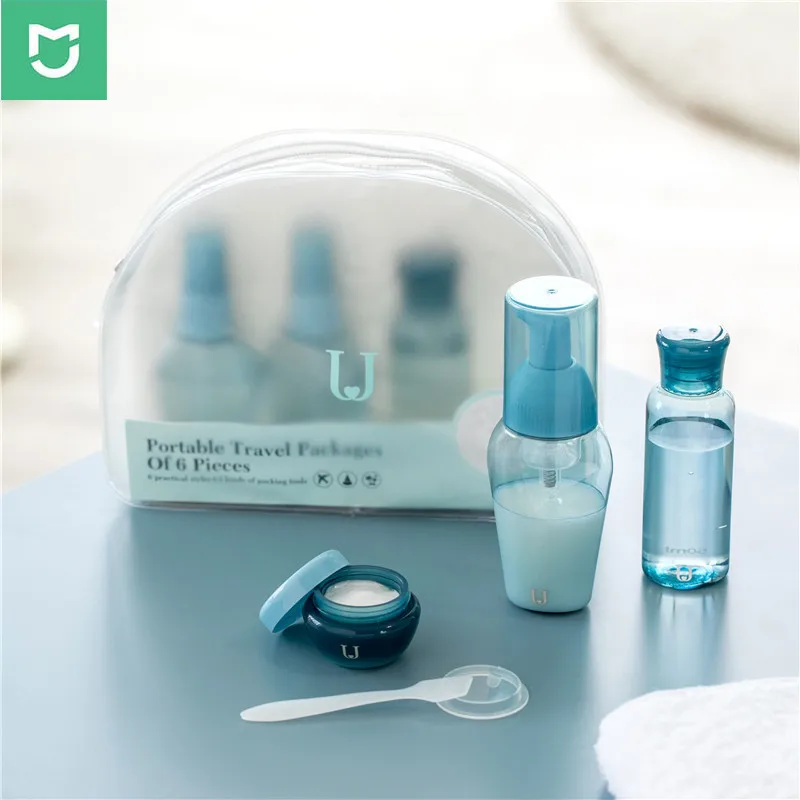 

Xiaomi Mijia Makeup Case Clear Travel Split Spray Bottles Jars Organizer Bag Cosmetics Storage Box Xiomi Mi Press Fine Mist Set