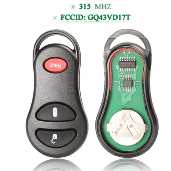 

Bilchave 10pcs 3 Buttons 315Mhz Remote Car Key Fob For For Jeep Grand Cherokee1998 1999 2000 2001 2002 2003 2004 GQ43VT9T