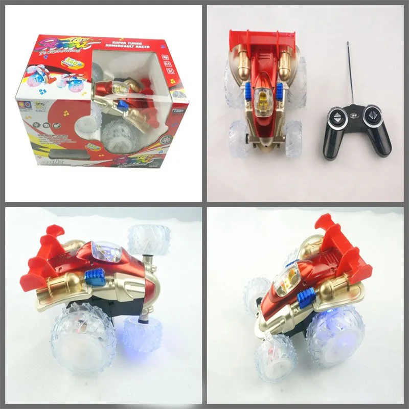 

Four-Way Remote Control Stunt Car Dumpers CHILDREN'S Toy Car with Light And Music Roll Stall Remote Control Toy Car