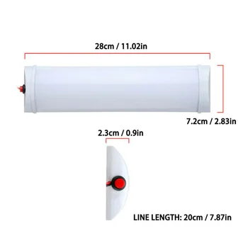 

DC 12V/24V Reading Light 6500K Roof Ceiling Lighting Accessories Car interior 72-LED