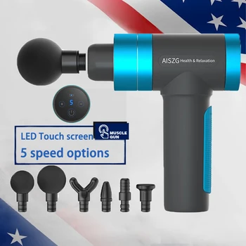 

Muscle Massage Gun Smart USB Electric Sport Therapy Massager Vibration 6800r Body Pain Relief Fascial Gun with Touch Screen