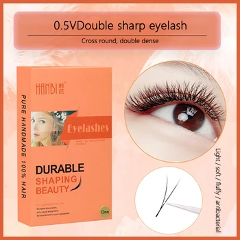 

False eyelashes 3D double-tip V-shaped eyelashes mink hair thick and natural soft large V eyelashes grafted in one second
