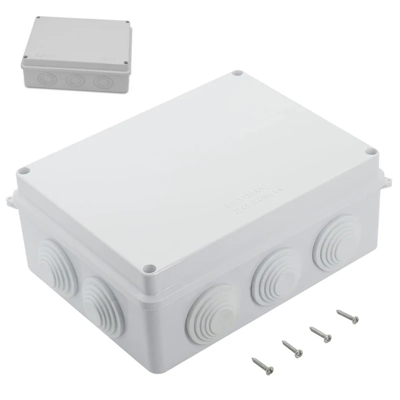 Plastic waterproof junction box assemble hermetic project enclosure housing distribution case for electronics 200*155*80mm | Обустройство