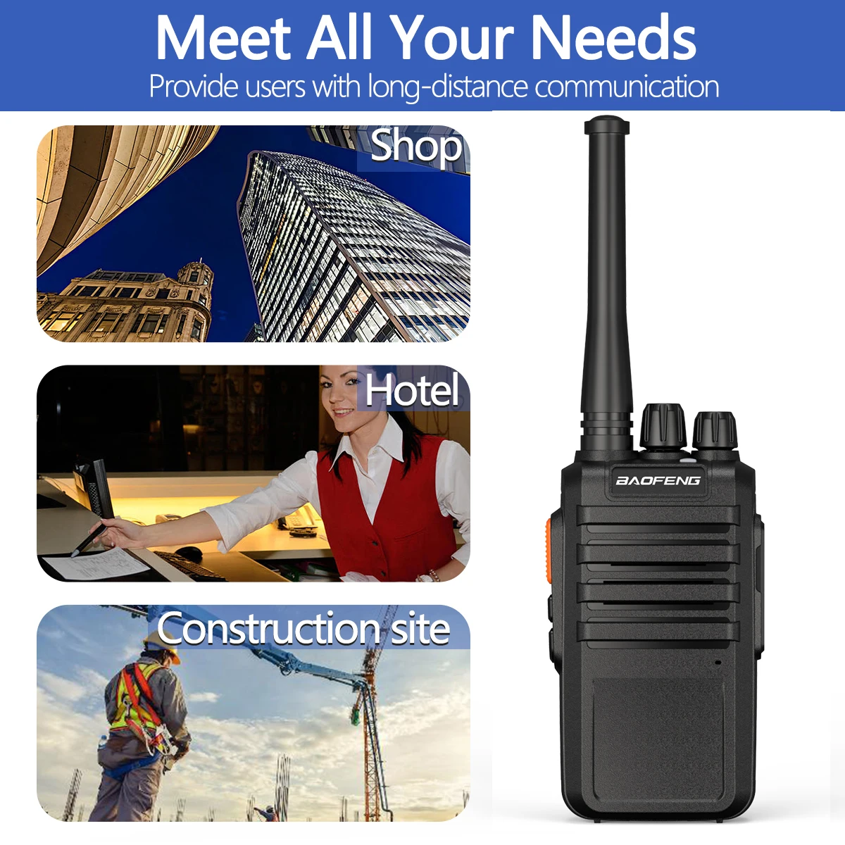 Radio Baofeng BF-M4 , UHF 400-470 mhz de 5 watts.