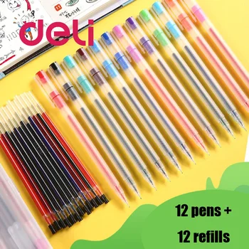

12 color/set Colorful Refils Head Press Gel Pen Refill Creative Candy Refills 0.5mm Creative Office Stationery School Supplies