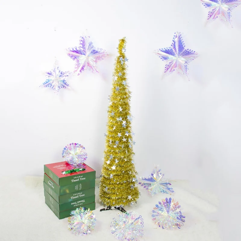 Пайетки для поделок новогодняя елка со звездой новогодние подарки Детские игрушки искусственное дерево Настенное подвесное украшение Рождественское украшение для дома