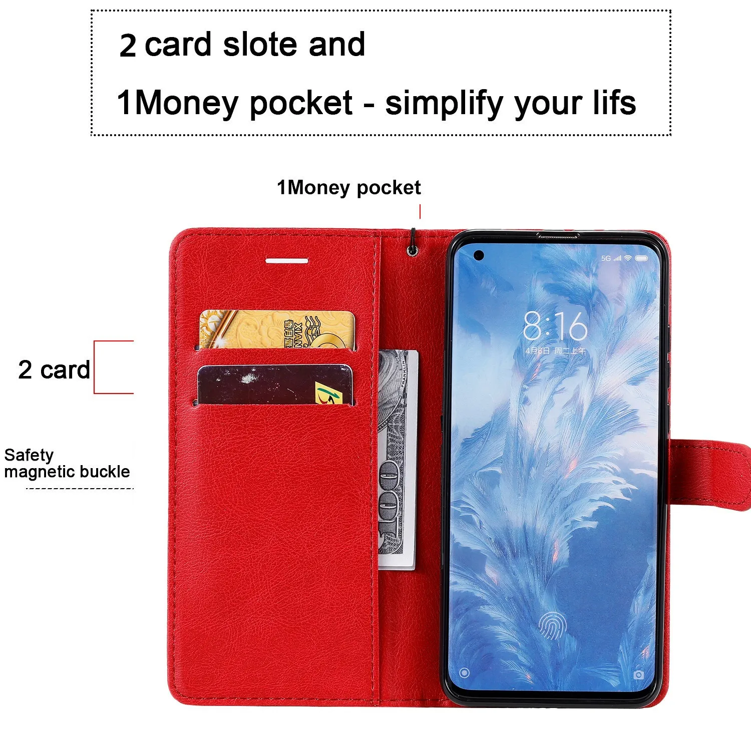 Luxury Leather Wallet Case For iPhone 12 Mini 11 Pro X XS Max XR 6 6S 7 8 Plus 5S SE 2020 Holder Card Slots Flip Cover Stand Bag