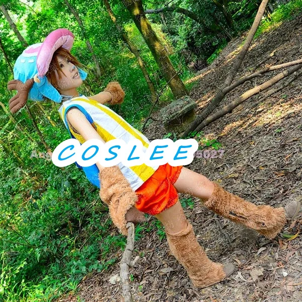 COSLEE Hot Anime One Piece Tony Tony Chopper Costume Cosplay Cosplay Set completo top + guanti + pantaloni + coprigambe abito di Halloween per W