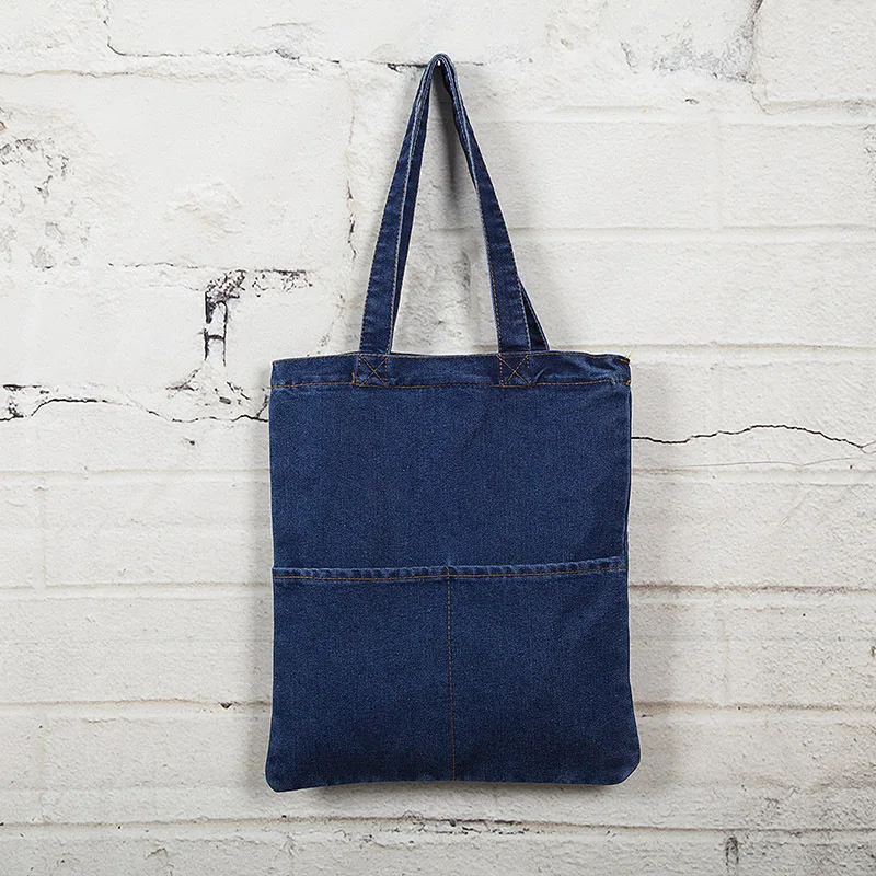 

2019 new women's shoulder bag denim fashion women's bag Korea multi-purpose cloth bag