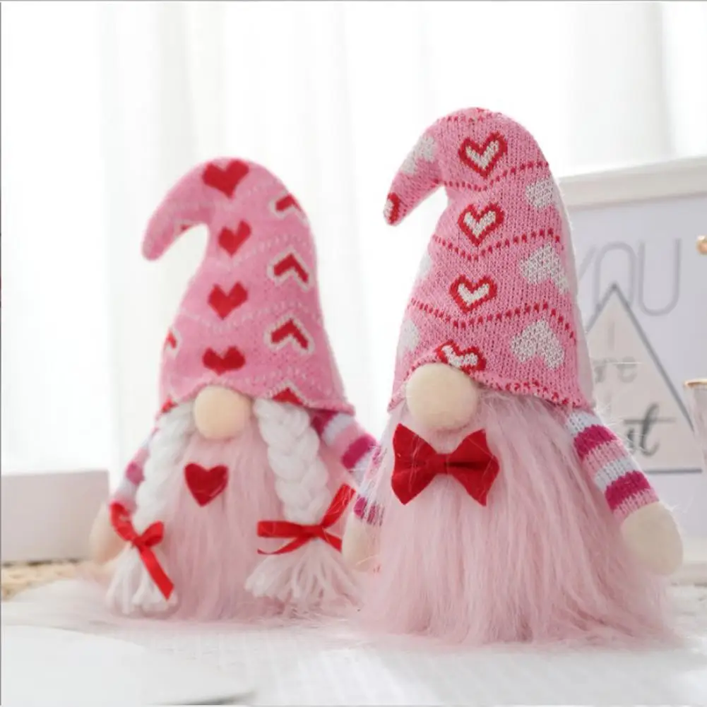 Valentine's Day Gnome Decorations Swedish Gnome Plush Doll Handmade Decor 