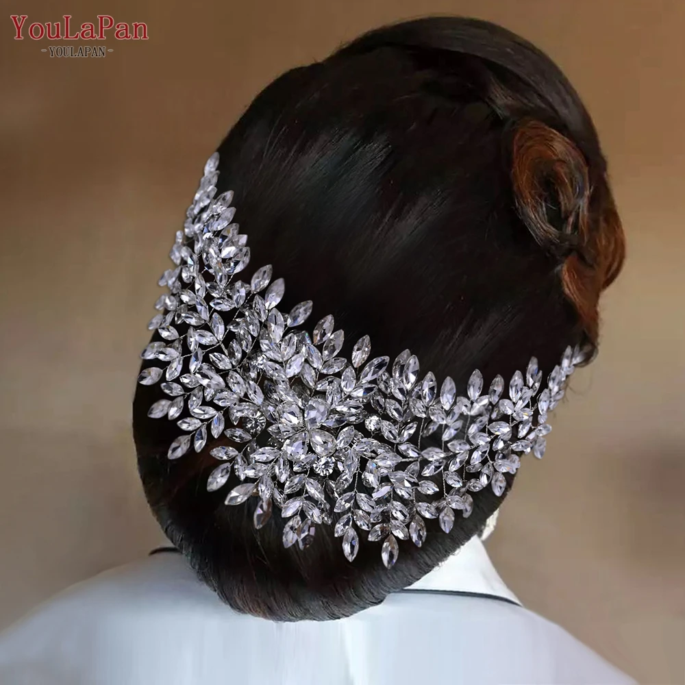 TOPQUEEN Handgemachte Kristall Braut Stirnband Strass Braut Kopfschmuck Elegante Frauen Haarbänder für Hochzeit Zubehör HP397 – Detail 12