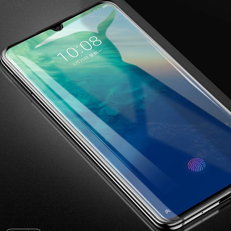 9H изогнутое полное покрытие защита закаленное стекло для zte Axon 10 Pro экрана