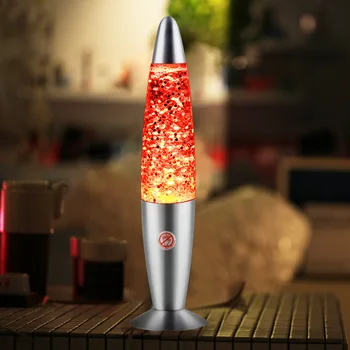 

LED Rocket Multi 33Cm Color Changing Lava Lamp RGB LED Glitter Party Mood Night Light Christmas Gift Bedside Night Lamp