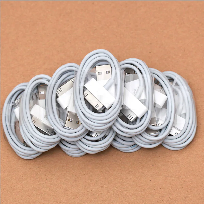 10pcs/lot 30 Pin USB Sync Charging Cable For iPhone 4 4S iPhone 3G 3GS iPad 1 2 3 iPod Touch 1 2 3 4 Phone Charging Data Cable