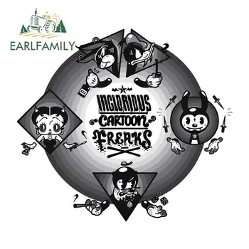 

EARLFAMILY 13cm x 11.7cm for Inglorious Cartoon Freaks Car Truck Decal Bumper Window Vinyl Car Stickers Anime Waterproof Decor