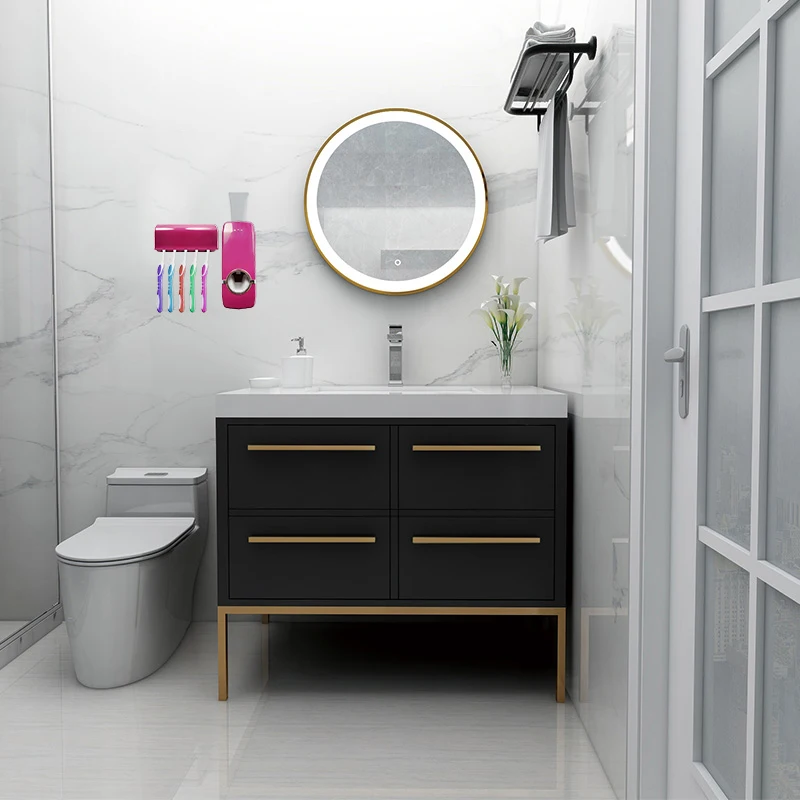 

Creative Toothpaste Squeezer Toothpaste Suction Wall Wash Set Home Automatic Metal Toothpaste Holder Bathroom Accessories Sets