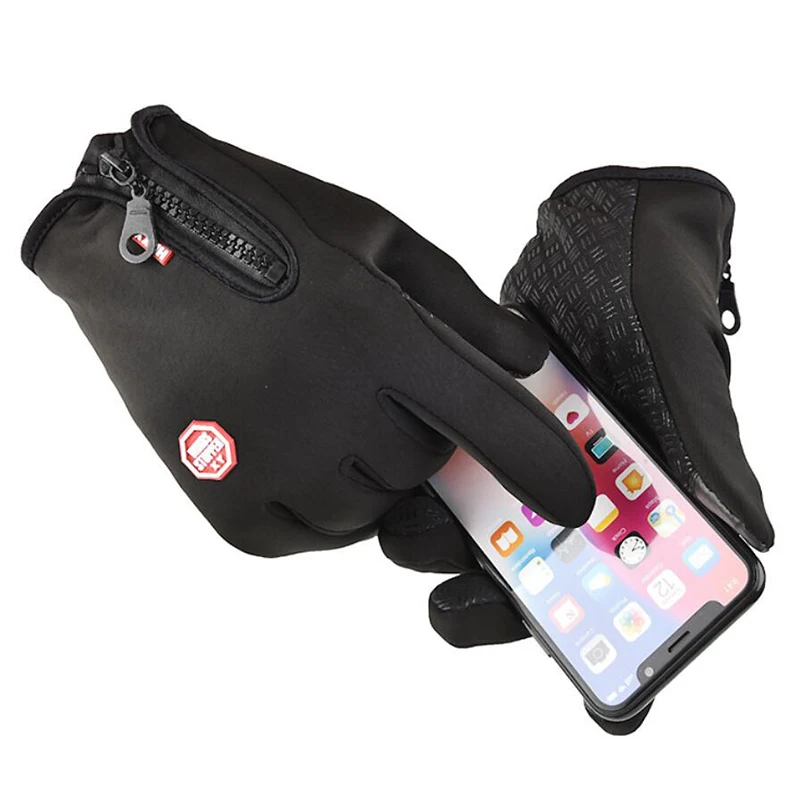 Winter gloves touch screen gloves Winter Warm Ski Gloves Men Women Full Finger Touch Screen Heated Waterproof Motorcycle Cycling Hiking Fishing Bike S-XXL