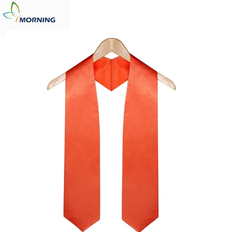 Morning Custom Stole Solid Color 180*14cm Graduation Shawl Ribbon Bachelor Gown Sash Party Accessory | Дом и сад