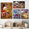 Disney Donald Duck and Money Graffiti Art Canvas Painting Art Poster and Print Wall Art Picture for LivingRoom Home Decoration 1