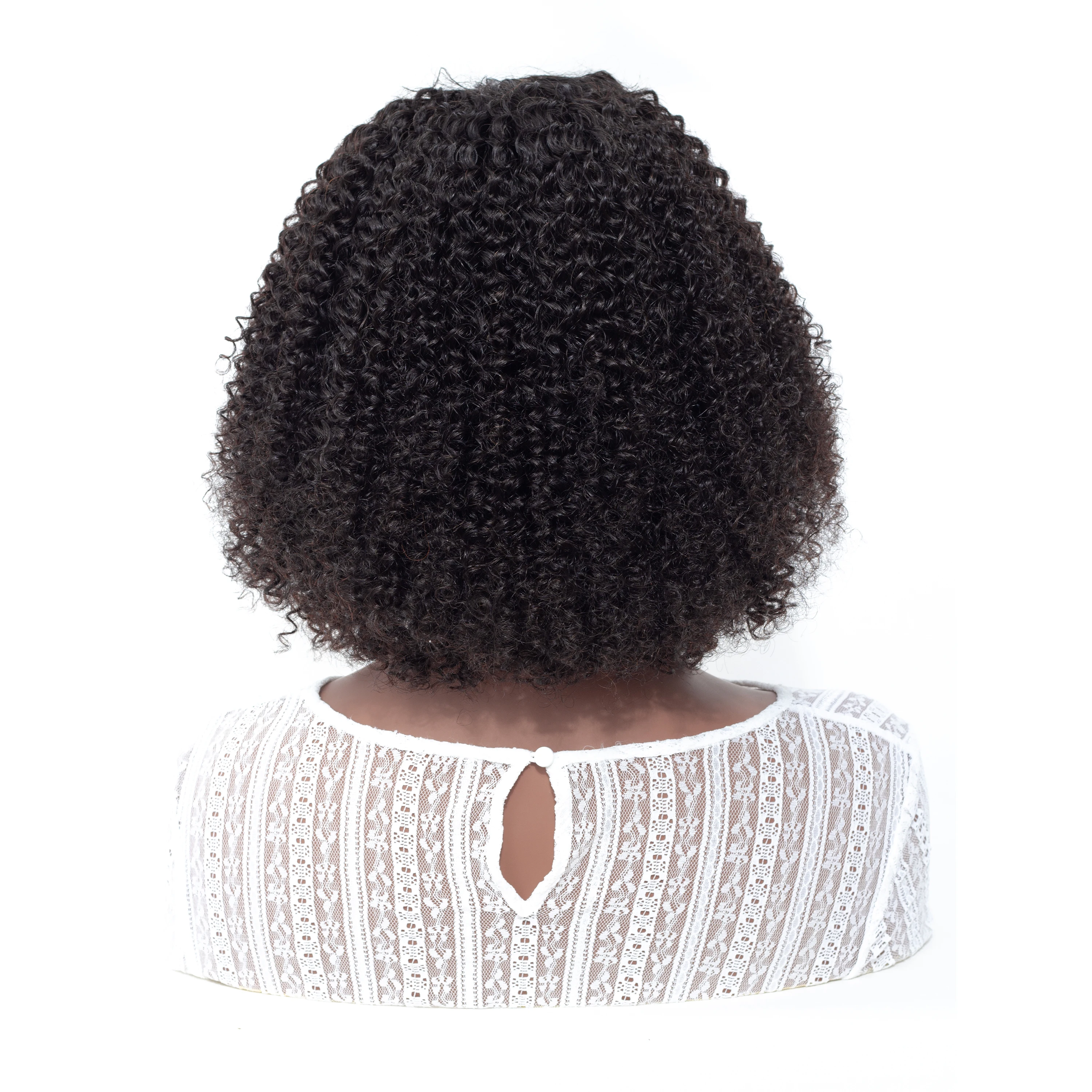  VSHOW 13x4 Mongolian Kinky Curly Bob Wigs Remy Hair 130%-180% Short Bob Lace Front Human Hair Wigs 