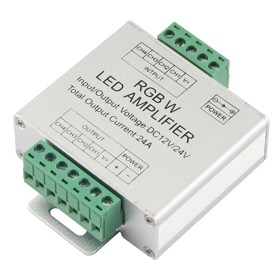 Светодиодный RGBW LED RGB контроллер усилитель канала Выход 12 V-24 V 24A 4 светодиодный