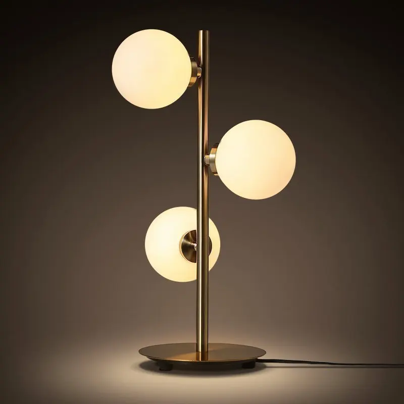

Modern Art Decor Ball Table Lamp Geometry Abstract Design Through-cared Bedroom Bedside Table Light Decoration Abajur Ation deco