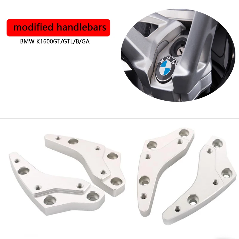 

Motorcycle Aluminum Alloy Handlebar Risers 18mm Height up Adapters For BMW K1600GT K1600GTL K1600 2012-2019