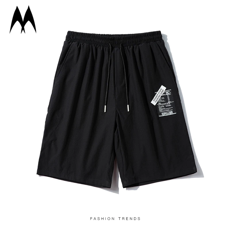 Pantalones cortos deportivos informales para hombre, Shorts holgados de moda, Color sólido, novedad de verano 2021