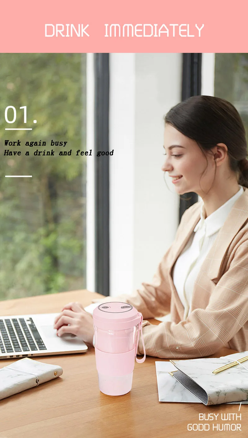 Переносной блендер соковыжималка чашка USB перезаряжаемая электрическая автоматическая овощная соковыжималка чашка бутылка для смешивания соковыжималка