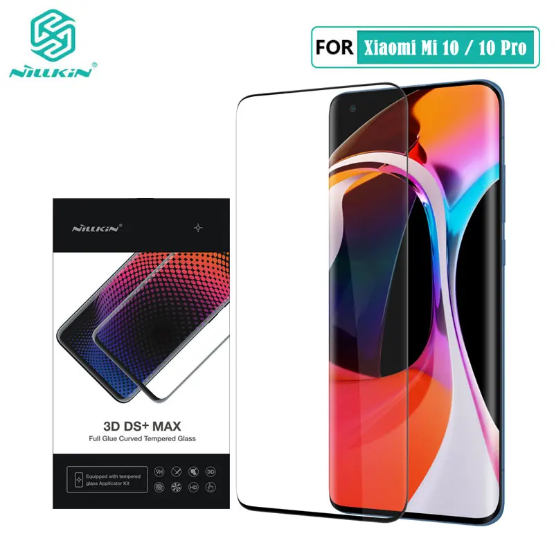 Tempered Glass For Xiaomi Mi10 Nillkin Ds Max Full Cover Screen Protector For Xiaomi Mi 10 Pro 3D Glass