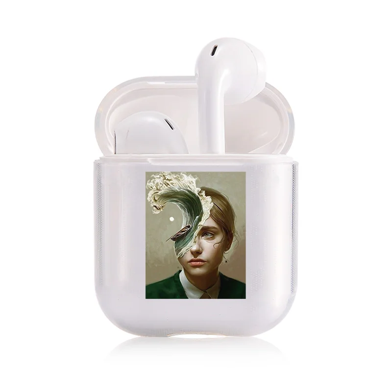 I301620 Чехол для AirPods 2 1, чехол, цветок, беспроводные Bluetooth наушники, прозрачный силиконовый мягкий чехол на Air Pods, Apple Funda Capa - Цвет: I301620
