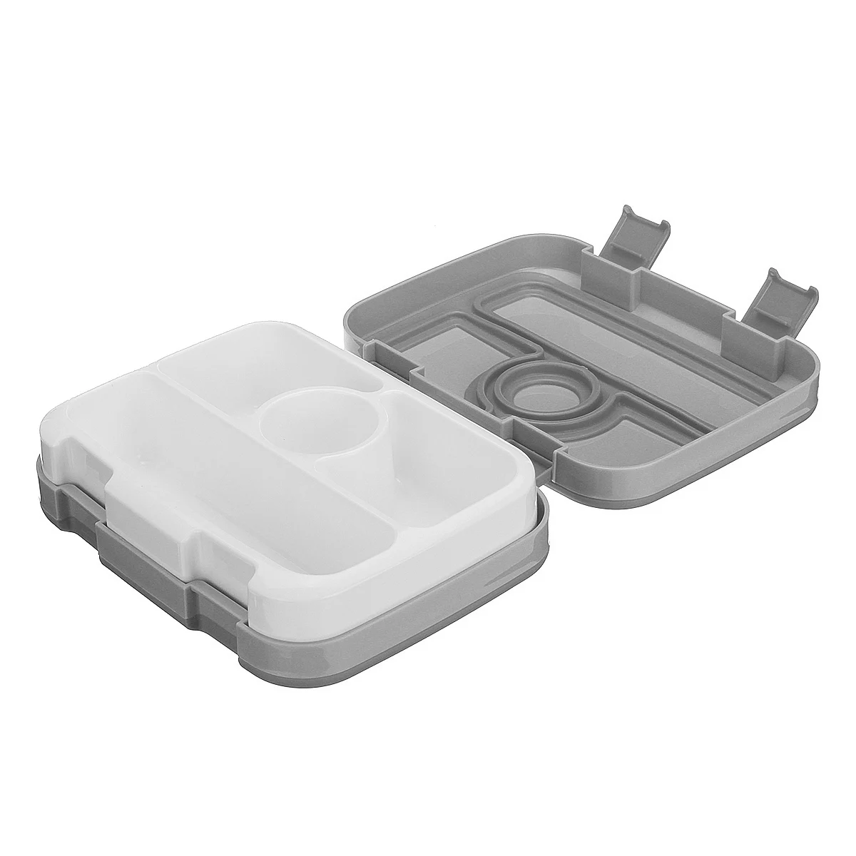 2 Слои печь Bento Коробки для обедов разделены Еда контейнер для хранения пикника Коробки для обедов Пластик синий/серый с ложкой