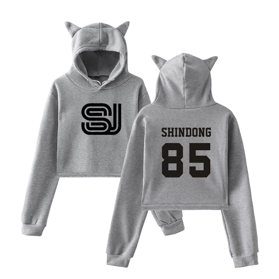 Super Junior Crop Top Hoodies