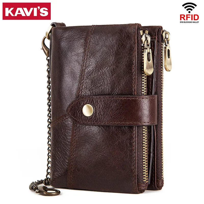 Кошелек KAVIS мужской из натуральной кожи|purse male|men wallets brand luxurymens luxury |
