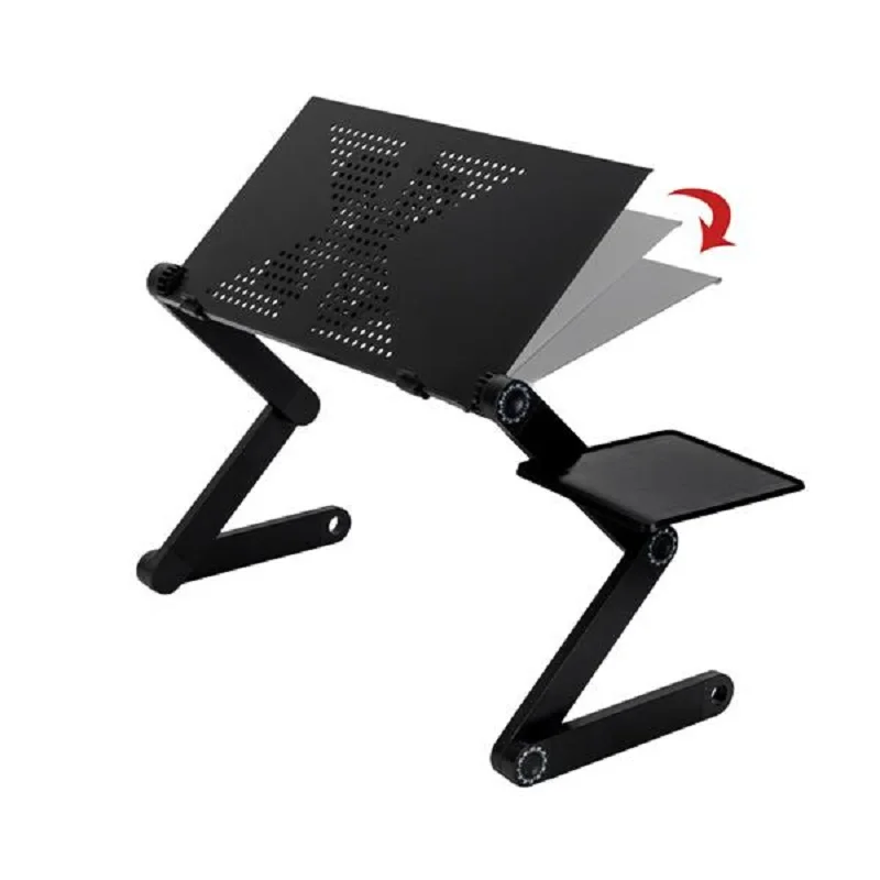 

Multi Functional Ergonomic mobile laptop table stand With Fan for bed Portable sofa laptop table foldable notebook Desk