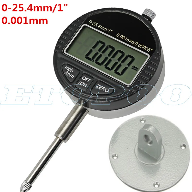0-25.4mmx0.001mm 25,4 мм 0,001 мм цифровой индикатор Электронный микрометр цифровой микрометр метрический/дюйм 0-12,7 мм/0," циферблат индикатор Калибр - Цвет: 0-25.4mmx0.001mm