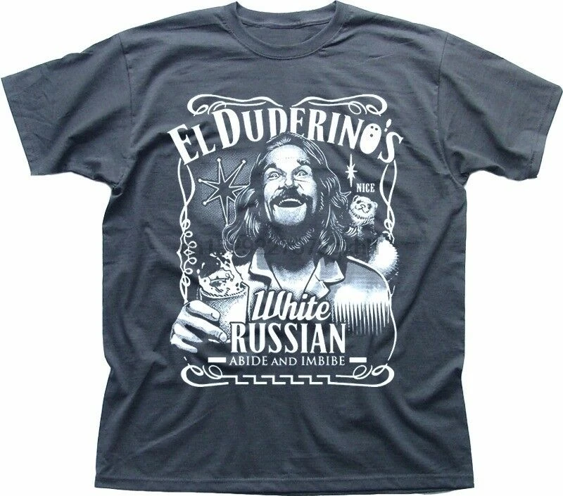 Серая футболка с надписью The DUDE Big Lebowski ABIDE | Мужская одежда
