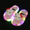 Children LED Light Up Slippers PVC Slippers Baby Bathroom Sandals Kids Shoes for Girl Boys Flip Flops Glowing Home Shoes 1