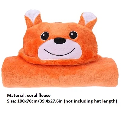 B Cartoon Baby Infant Bath Towels 3D Lovely Soft Fleece Baby Bath Towel Kids Hooded Cloak Blanket Kids Children Shower Products - Цвет: B