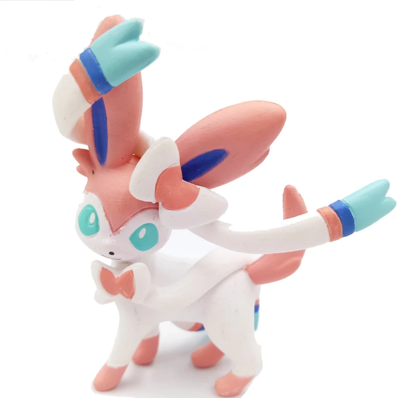 Синий Фигурка Пикачу, игрушка eevee Vaporeon Jolteon Flareon Espeon Umbreon Leafeon Glaceon Sylveon Pocket Monster manga аниме - Цвет: Синий