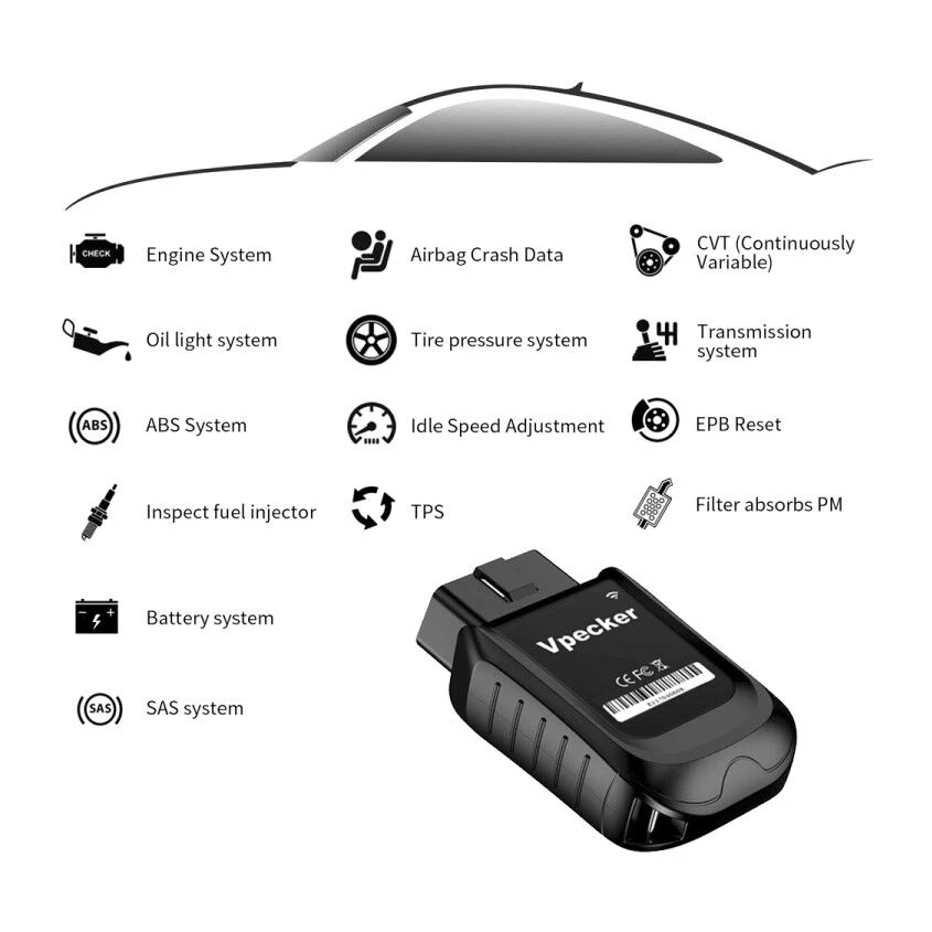 VPECKER E1 Easydiag OBD2 полная система автомобиля диагностический инструмент Wifi версия