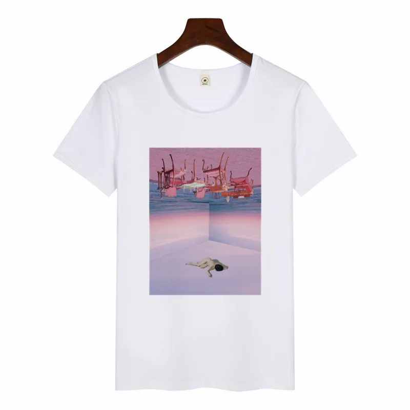 p1475H-white Забавная футболка Salvador Dali Surreal Art эстетические футболки с принтом модная повседневная футболка с круглым вырезом Harajuku топы с короткими рукавами футболка - Цвет: p1475H-white