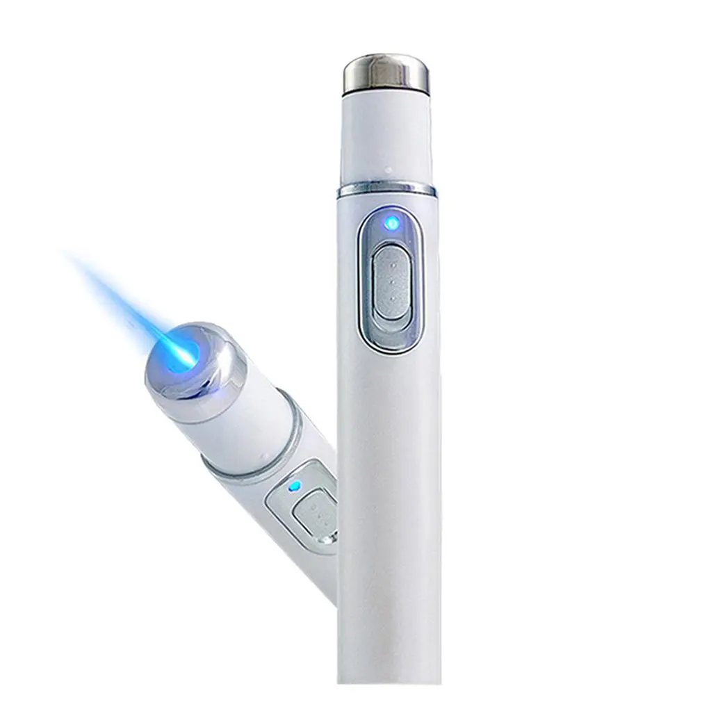Kd-7910 от акне лазерная ручка машина Blu-Ray инструмент для очистки от акне портативный удаление морщин токсин лечение Массаж из нержавеющей ручки массаж