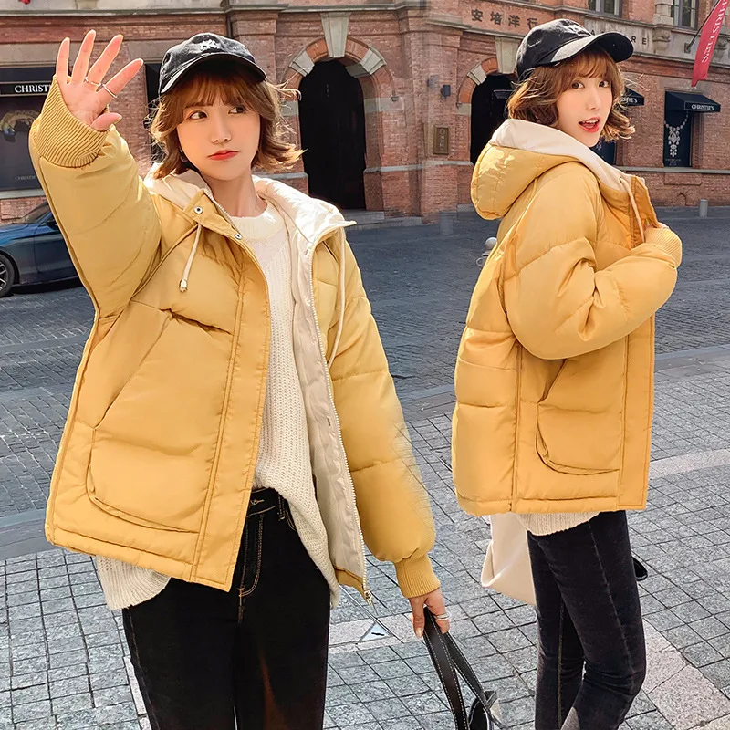 Зимняя куртка для женщин, парка Abrigos Mujer Invierno размера плюс, пальто с капюшоном для девушек, пальто с подкладкой Ropa, одежда для девушек, пальто - Цвет: yellow