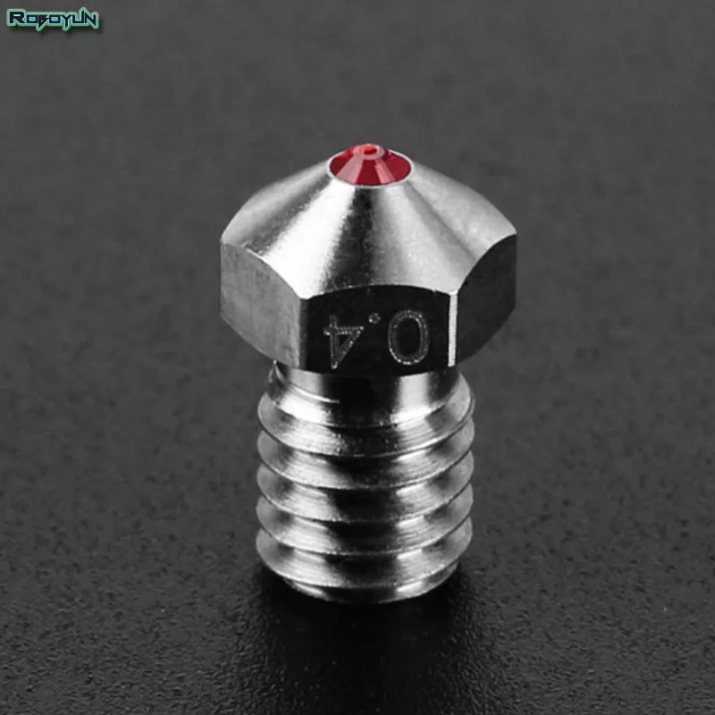 Titanium Alloy E3D Ruby Nozzle V6 1.75mm Nozzles 0.4mm High Temperature For PETG ABS PET PEEK NYLON 3D printer parts 3d printed electric motor