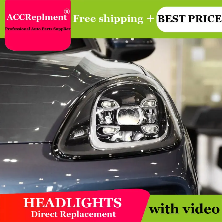 Стайлинг автомобиля для Porsche Cayenne светодиодный ные фары 2011 2014 ная фара все