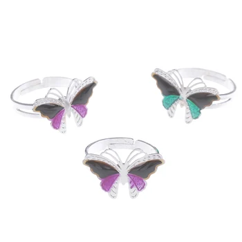 

1Pc Mood Change Color Ring Adjustable Size Temperature Finger Ring Diy Craft Toys for Children